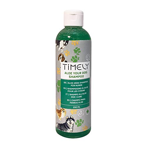 Timely, shampoo per cani con aloe, per pelo liscio, 250 ml