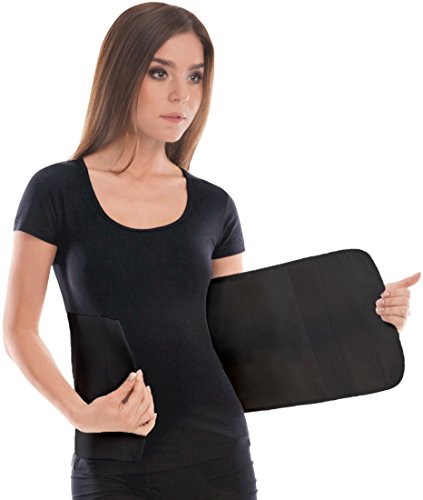 TOROS-GROUP Elastic 24 cm Abdominal Binder/Postpartum & Post Operative Belly Wrap - 2X-Large Nero