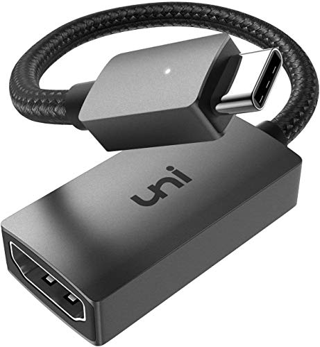 uni Adattatore da USB C a HDMI, Adattatore USB da Tipo C a HDMI (Compatibile con Thunderbolt 3) telelavoro, Fino a 4K,Compatibile per iPad PRO 2018, Mate 30/P40, MacBook, Galaxy S20/S10 - Grigio