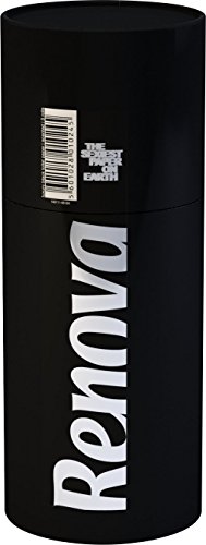 RENOVA - Carta igienica, confezione da 3 rotoli, in tubo lussuoso, colore: nero