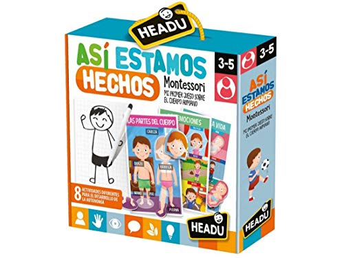 Headu- così Siamo Fatti Il Mio Primo Set sul Corpo Umano per Bambini, educatvo, Colore Blu (1043732), Colore / Modello Assortito