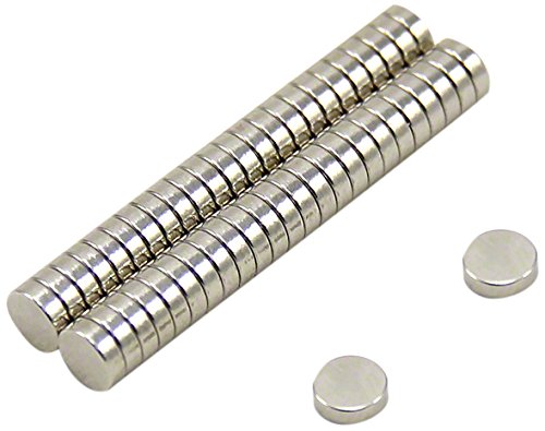 first2magnets SP515-50 - Magnete al neodimio N42, diametro 5 mm x spessore 1,5 mm, 50 pezzi