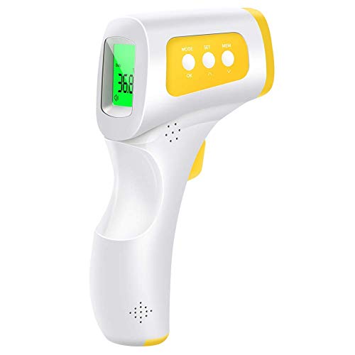 Cocobear - Termometro digitale per fronte per bambini, adulti e bambini, 3 in 1, termometro medico professionale a infrarossi per corpo, superficie e stanza con 32 registrazioni