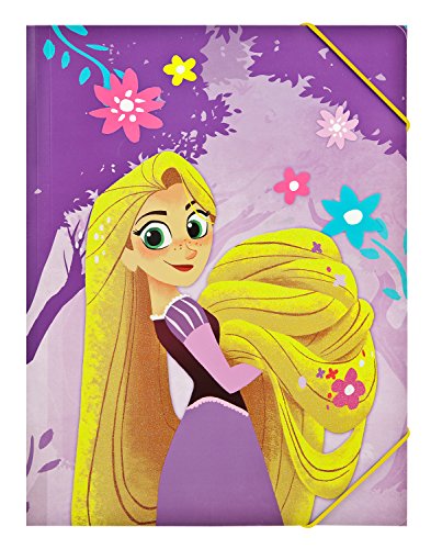 Undercover Cartellina con Elastico, Formato A4, Motivo: Disney Rapunzel, RAVT0300