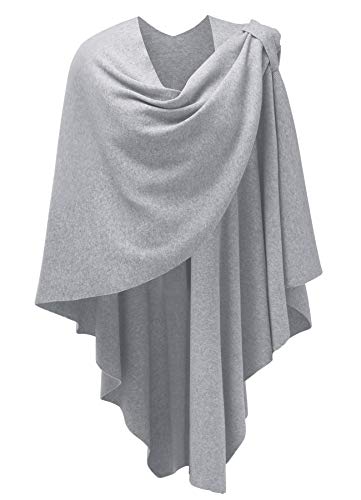 Donna Poncho Involucro dello Scialle Finemente Drappeggiato Lavorato a Maglia del Cardigan del Capo Anteriore Trasversale Sciarpa per Tempo Freddo/Aria condizionata Places