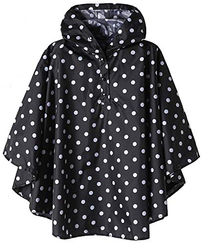 Summer Mae Giubbe per Bambini e Impermeabili Nero Punto XXL（Fit 59.24