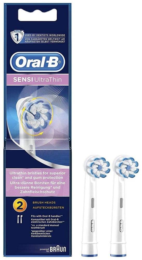 Oral-B Sensi UltraThin - Testine di ricambio per spazzolino elettrico, confezione da 2