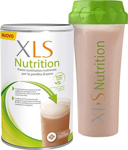 XLS Nutrition Shake Proteico Pasto Sostitutivo per una Graduale Perdita del Peso, 400 gr, 10 Porzioni, Gusto Cioccolato