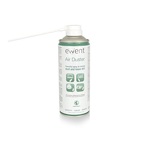 Ewent EW5601 Spray ad Aria Compressa, 400 ml, Cannuccia Lunga, Bianco