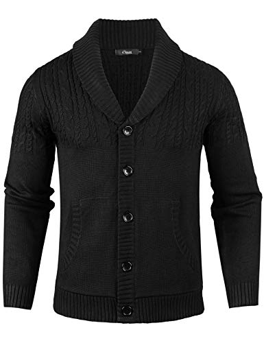 iClosam Maglioni Cardigan da Uomo Manica Lunga Collo A V Slim Giacca in Maglia Coat Jacket Primaverile Invernale