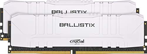 Crucial Ballistix BL2K8G36C16U4W 3600 MHz, DDR4, DRAM, Memoria Gaming Kit per Computer Fissi, 16GB (8GB x2), CL16, Bianco