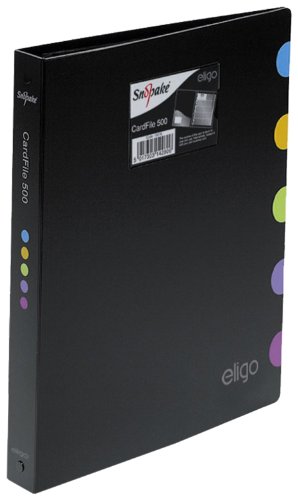 Eligo - Portabiglietti da visita aziendali, 25 pagine, capienza circa 500 biglietti