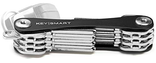 KeySmart - Portachiavi e organizzatore di chiavi compatto (max. 22 chiavi, Nera)