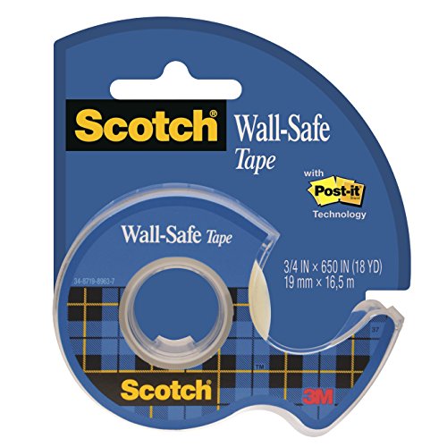 Scotch Chiocciola di Nastro Adesivo Wall-Safe, 19 mm x 16.5 m