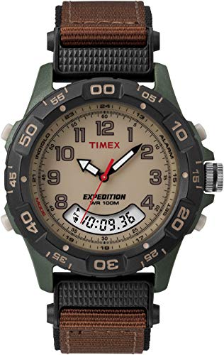 Timex T45181SU Orologio Analogico Digitale da Polso da Uomo, Marrone