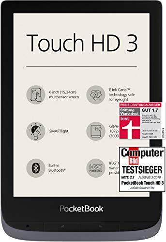 PocketBook - Lettore eBook “Touch HD 3” (16 GB di Memoria; Schermo con Tecnologia E-Ink da 15,24 cm (6 Pollici), Smart Light, Wi-Fi, Bluetooth), in Rame