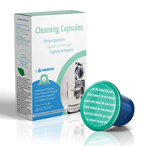 Gourmesso Cleaning Capsules – 10 Compatible Capsules for Cleaning Your Nespresso ®* Machine (10 Capsules)