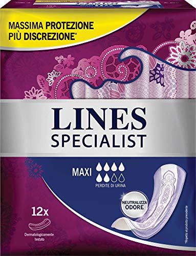 Lines Specialist Assorbenti per Urina, Maxi - 12 Pezzi