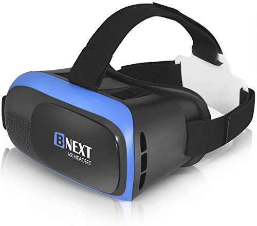 Realtà Virtuale, VR Occhiali compatibile con iPhone & Android – Gioca Con I Tuoi Giochi Più Belli e Guarda Film in 3D & 360 Con Questi Nuovi Confortevoli Occhiali VR (Blue)