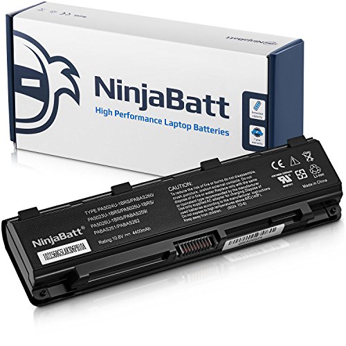 NinjaBatt Batteria per Toshiba PA5024U-1BRS PA5026U-1BRS PA5025U-1BRS PABAS260 PA5023U-1BRS PABAS262 PA5027U-1BRS Satellite C850 C855 L850 P850 PABAS259 - Alte Prestazioni [6 Celles/4400mAh/48wh]