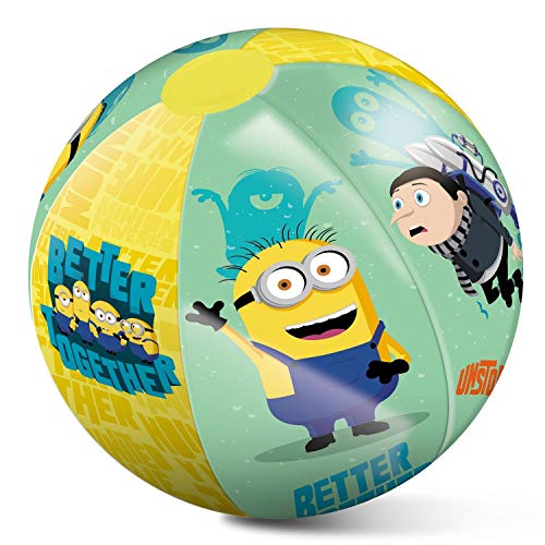 Mondo Toys - Minions Beach Ball -  Pallone da Spiaggia Colorato  - gonfiabile ideale per giocarci in acqua - adatto a bambini / ragazzi / adulti - 50 cm. di diametro - 16483