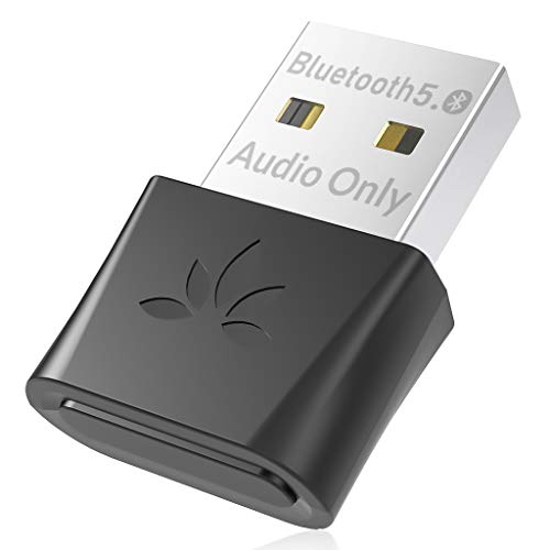 Avantree DG80 Bluetooth 5.0 USB Bluetooth Audio Transmitter Adapter (External) for Music, Calls, Gaming, Movies on PC, Mac, PS4, aptX Low Latency, Plug & Play, Mini Size