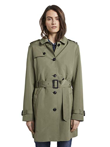 Tom Tailor Trenchcoat Trench, 10905/Tree Moss Green, XL Donna