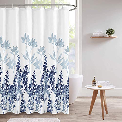 Guiffly Tenda per Doccia, Tende da Bagno in Tessuto Poliestere Resistente all'Acqua con 12 Ganci, Impermeabile, Antimuffa, Lavabile in Lavatrice, 72”x72”(180x180cm)