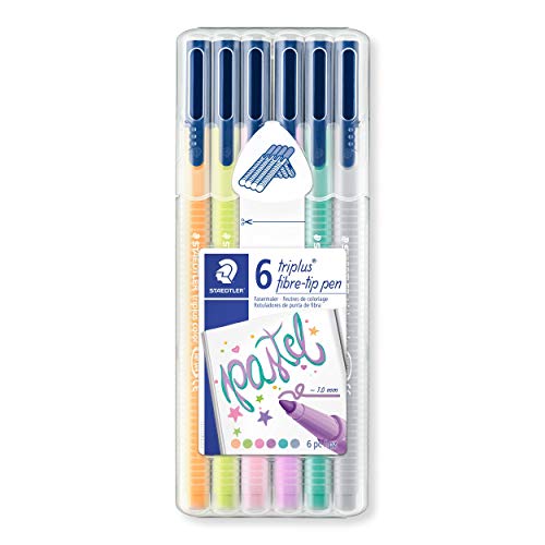 Staedtler Triplus Colour, Scatola di pennarelli confezione standard Confezione da 6 Pastel