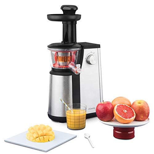 H.Koenig GSX12 Estrattore di Succo a Freddo, 60 giri/min, Frutta e verdura, Spremitura Lenta, Acciaio Inox, BPA Free, 1L, 400W