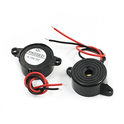 sourcingmap 2 pezzi DC 6-15V HYD-2312 Passivo Elettronica Attiva Buzzer Di Allarme Ricevitore acustico