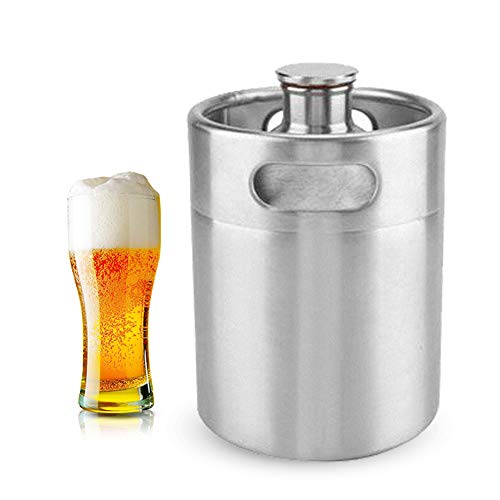 Fusti Mini Beer Keg Acciaio Inossidabile Homebrew Portatile Barile Artigianale di Birra con Coperchio a Spirale per Forniture Alberghiere per la Casa Produzione di Birra