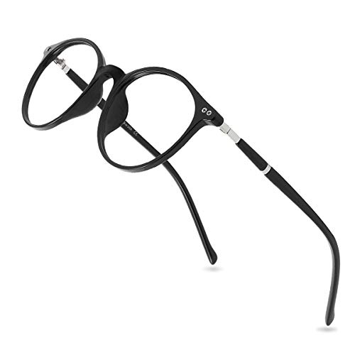 Cyxus filtro luce blu occhiali moda occhiali dormire meglio [trasparente lente] Anti affaticamento degli occhi (1- TR90 material 8002T01)