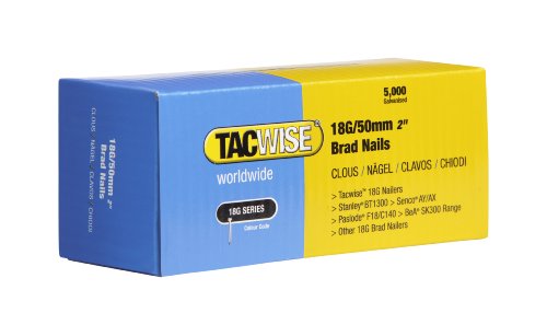 Tacwise 18G Chiodi, da 50 mm, Senza Testa