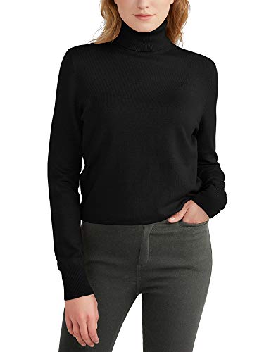 Woolen Bloom Maglione Donna Collo Alto Sweatshirt Maglia Polo Collo Manica Lunga Maglia Pullover Casual Maglieria Felpa Autunno Invernali Primavera