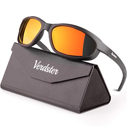 Verdster Airdam – Occhiali da Sole Polarizzati da Uomo da Moto – Protezione UV, Design Confortevole Avvolgente con Cuscinetti di Schiuma – Ideali per Andare in Moto & per Sport all’Aria Aperta