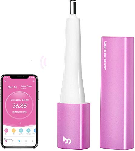 Femometer Vinca Termometro Basale per ovulazione con app per iOS e Android, Test BBT Altamente Sensibile FertilitÀ E Ovulazione Digitale Traccia Per Gravidanza e contraccezione,Violet