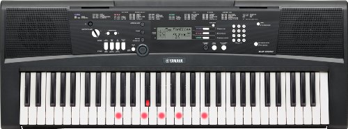 Yamaha Digital Keyboard EZ-220 Tastiera Digitale Portatile Ottima per Principianti, Connessione USB-to-Host con 61 Tasti Dinamici Luminosi e Funzioni di Apprendimento, Nero