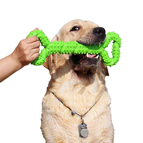 Giochi da masticare resistenti per cani grandi 13 pollice Forma dell'osso Giocattoli per cani con Design convesso duri giochi interattivi per per cani piccoli e grandi