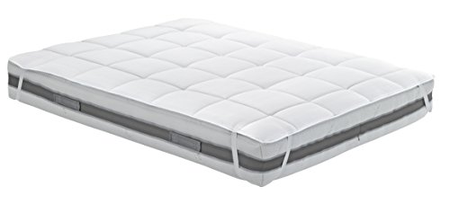 Italian Bed Linen Topper Matrimoniale, Microfibra, Bianco