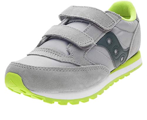 Saucony Jazz Double HL, Scape Sportive Unisex-Bambini, Gris (Grey), Verde Scuro (Dark Green) 4, 30.5 EU