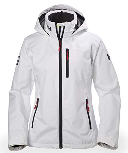 Helly Hansen W Crew Hooded Midlayer Jacket, Giacca Impermeabile Donna, Bianco, S