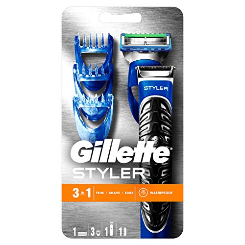 Gillette Fusion ProGlide Styler Rasoio Regolabarba 3 in 1, Regola, Rade e Rifinisce, Resistente All’Acqua, 1 Lametta + 3 Regolatori di Lunghezza Intercambiabili, 2 mm, 4 mm, 6 mm