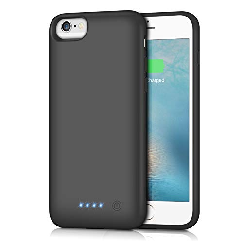 Cover Batteria per iPhone 6/6S/7/8/SE 2020,Ekrist 6000mAh Cover Ricaricabile Custodia Batteria Cover Caricabatterie Battery Case per iPhone 7/8/6/6s [4.7''] Cover Backup Caricabatterie Power Bank