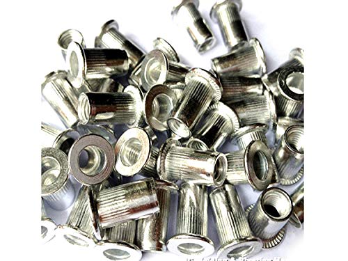 Veda Rivetti filettati in alluminio, confezione da 100, 25xM4, 25xM5, 25xM6, 25xM8