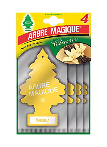 Arbre Magique 102876, Deodorante per Auto, Profumazione Vaniglia, Formato Multipack da 4 Pezzi