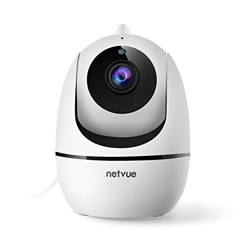 Telecamera di Sorveglianza WiFi, Netvue Telecamera Dome FHD 1080P, Videosorveglianza Wireless, Rilevamento di Movimento Umano, Audio Bidirezionale, Visione Notturna, Zoom 8X, Alexa/Baby/Animal