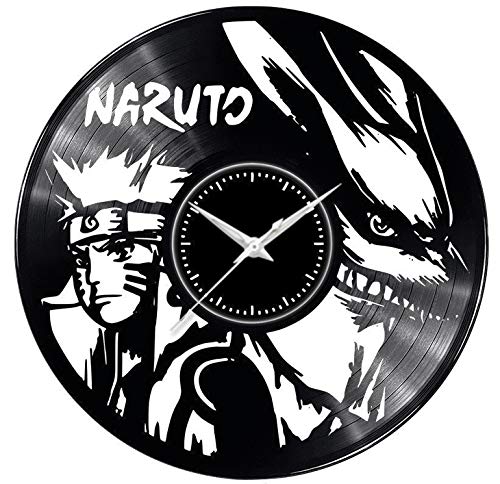 Fusorario Orologio in Vinile da Parete LP 33 Giri Silenzioso Idea Regalo A Tema Naruto