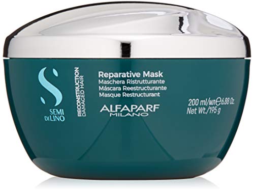 AlfaParf Reconstruction Reparative Mask RICOSTRUZIONE Maschera RIPARATIVA 200ML Unisex-Adulto, Nero, Solo