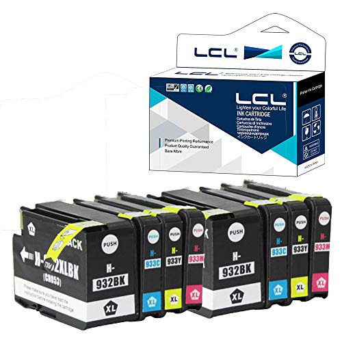 LCL Cartucce d'inchiostro Compatibile 932XL 933XL(2Nero 2Ciano 2Magenta 2Giallo) Sostituzione per HP Officejet 6100 6600 6700 7110 7610 7612 7510 7512